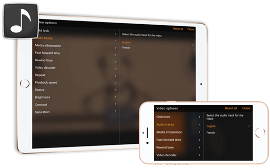 Switch Audio Track | iOS (iPhone / iPad) | CnX Player