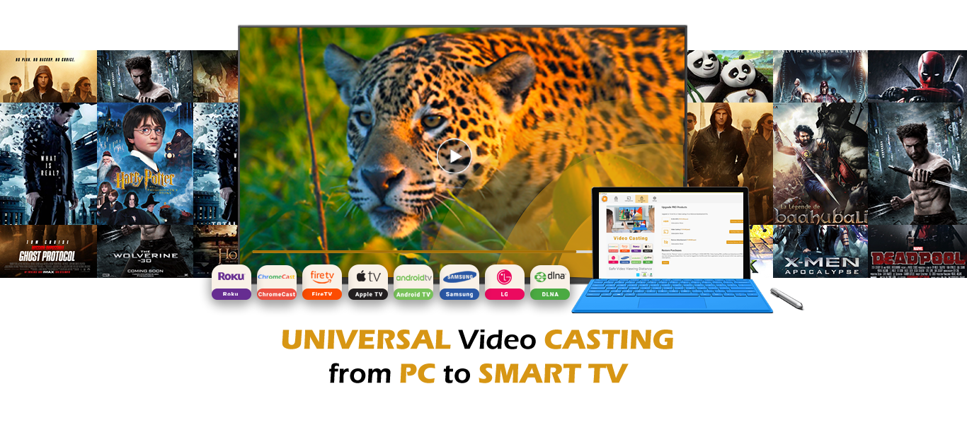 Universal Video Casting from PC to TV